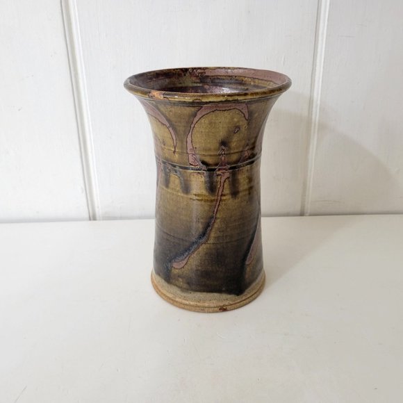 Studio Pottery Large Brown Glazed Vase - Picture 6 of 6